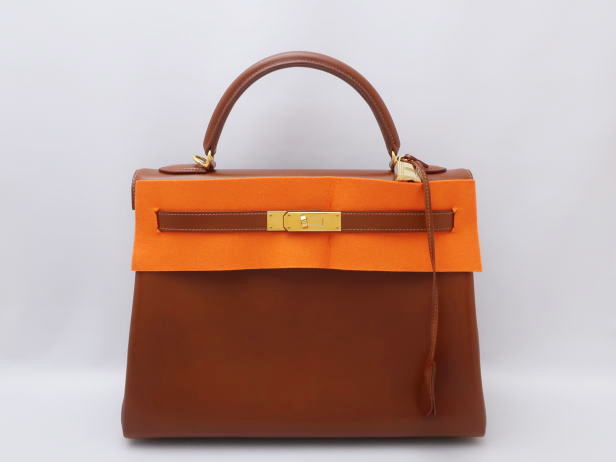 【買取】 エルメス ケリー32 ボックスカーフ