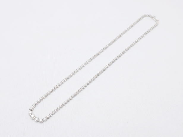 【買取】K18WG ダイヤテニスネックレス