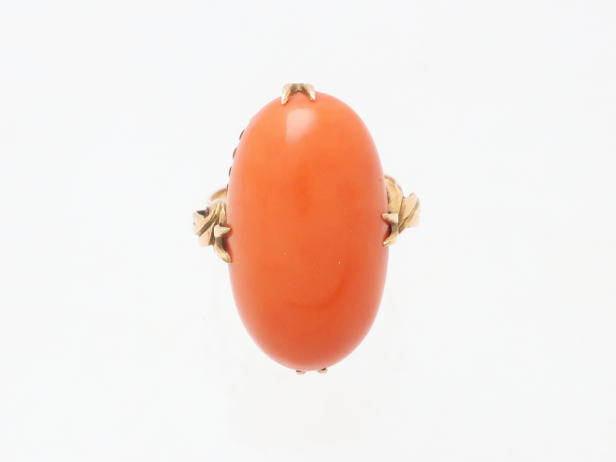 【買取】18K サンゴ リング